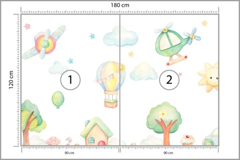 Fototapeta Akwarelowe Miasteczko Vinyl Strukturalny 180x120 FT-2370-VS180-120