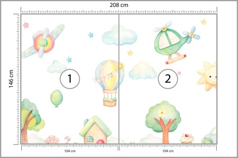 Fototapeta Akwarelowe Miasteczko Flizelina Zmywalna 208x146 FT-2370-VEMLXL