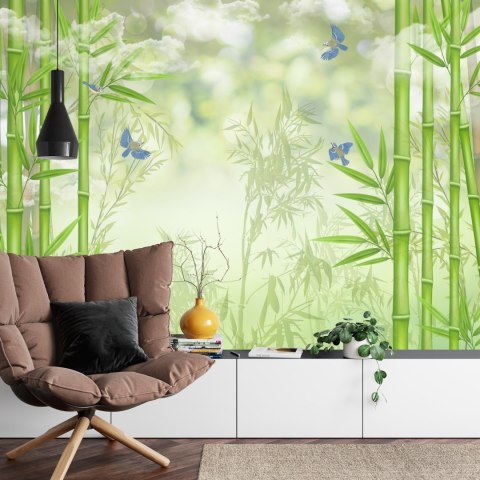 Fototapeta Bambusowy Las I Ptaki Tapeta Samoprzylepna 180x120 FT-2486-SK180-120