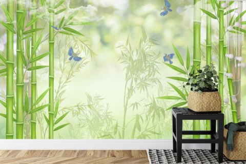 Fototapeta Bambusowy Las I Ptaki Vinyl Gładki 208x146 FT-2486-VGXL