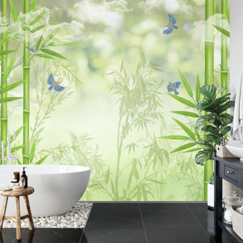 Fototapeta Bambusowy Las I Ptaki Vinyl Strukturalny 180x120 FT-2486-VS180-120