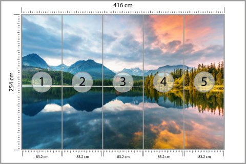 Fototapeta Jezioro Szczyrbskie W Tatrach Wysokich Na Słowacji Vinyl Strukturalny 416x254 FT-3892-VSXXXL