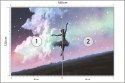 Fototapeta Baletnica Tańcząca Na Tle Nocnego Nieba Vinyl Gładki 180x120 FT-3832-VG180-120