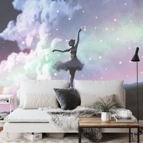 Fototapeta Baletnica Tańcząca Na Tle Nocnego Nieba Vinyl Strukturalny 360x240 FT-3832-VS360-240