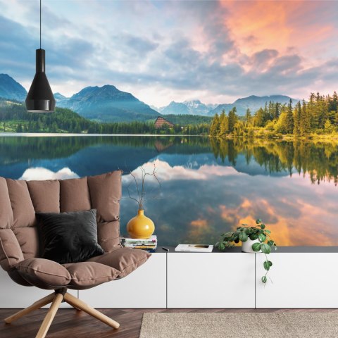 Fototapeta Jezioro Szczyrbskie W Tatrach Wysokich Na Słowacji Vinyl Gładki 270x180 FT-3892-VG270-180