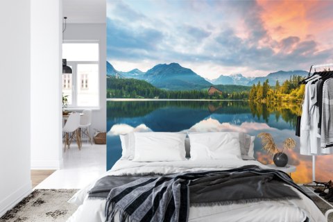 Fototapeta Jezioro Szczyrbskie W Tatrach Wysokich Na Słowacji Vinyl Gładki 270x180 FT-3892-VG270-180