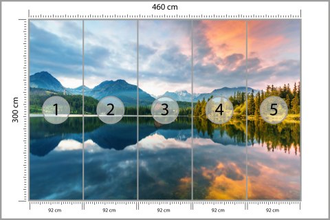 Fototapeta Jezioro Szczyrbskie W Tatrach Wysokich Na Słowacji Vinyl Strukturalny 460x300 FT-3892-VS12