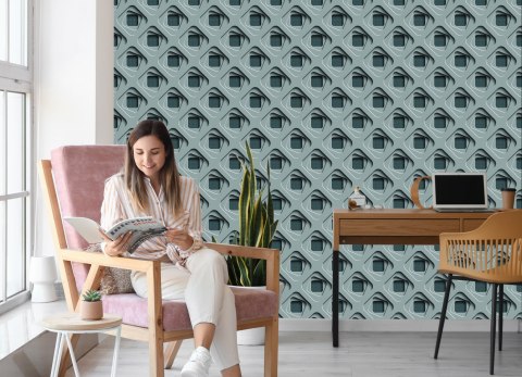 Tapeta Abstrakcyjny Wzór Geometryczny 3D Flizelina 53x1000 TR-1204-VER-53