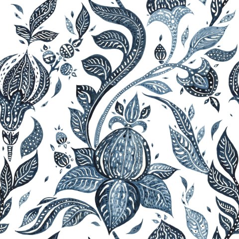 Tapeta Abstrakcyjne Kwiaty Malowane Akwarelą Flizelina 53x1000 TR-760-VER-53