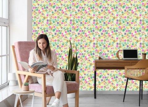 Tapeta Delikatny Kwiatowy Wzór Flizelina 53x1000 TR-300-VER-53