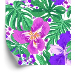 Tapeta Egzotyczne Kwiaty I Liście Flizelina 53x1000 TR-415-VER-53