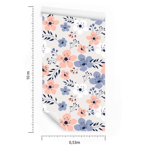 Tapeta Kolorowe Wiosenne Kwiaty Flizelina 53x1000 TR-1155-VER-53