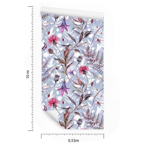 Tapeta Kwiaty Polne Akwarela Flizelina 53x1000 TR-3088-VER-53