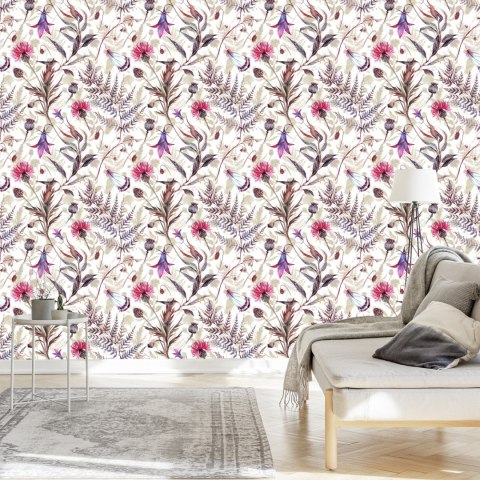 Tapeta Kwiaty Polne Akwarela Flizelina 53x1000 TR-3089-VER-53