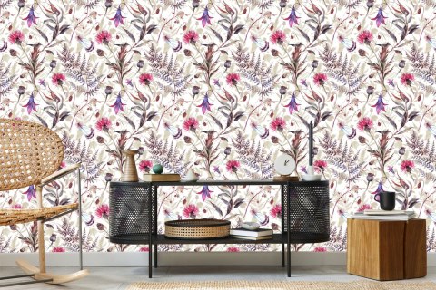 Tapeta Kwiaty Polne Akwarela Flizelina 53x1000 TR-3089-VER-53