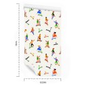 Tapeta Ludzie Na Hulajnogach Flizelina 53x1000 TR-5649-VER-53