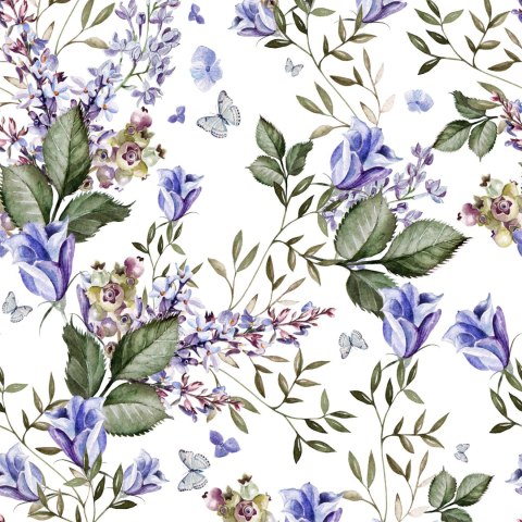 Tapeta Motyle Wśród Lawendy Flizelina 53x1000 TR-3329-VER-53