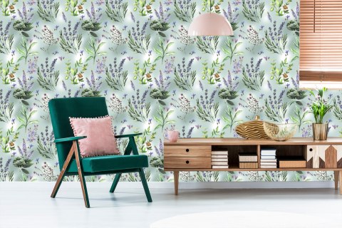 Tapeta Natura Kwiatów Lawendy Flizelina 53x1000 TR-1712-VER-53