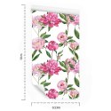 Tapeta Naturalne Piwonie Flizelina 53x1000 TR-2308-VER-53