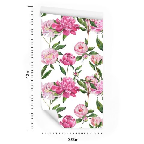 Tapeta Naturalne Piwonie Flizelina 53x1000 TR-2308-VER-53