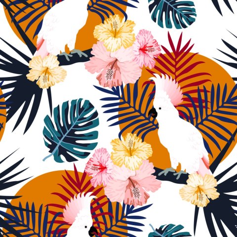 Tapeta Papugi, Flizelina 53x1000 TR-1224-VER-53