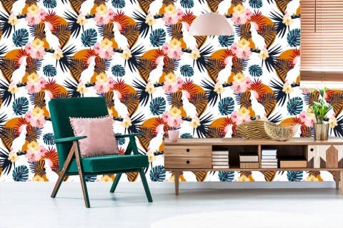 Tapeta Papugi, Flizelina 53x1000 TR-1224-VER-53