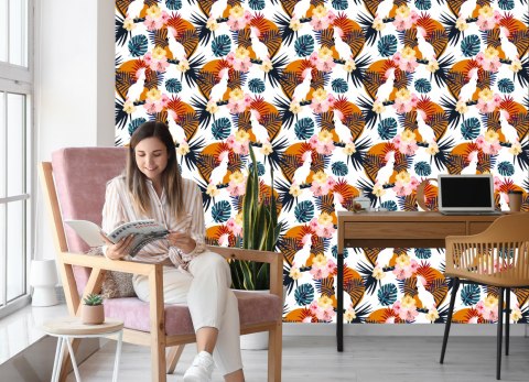 Tapeta Papugi, Flizelina 53x1000 TR-1224-VER-53