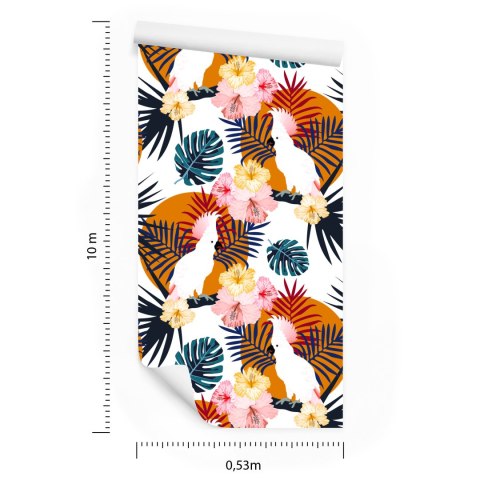 Tapeta Papugi, Flizelina 53x1000 TR-1224-VER-53