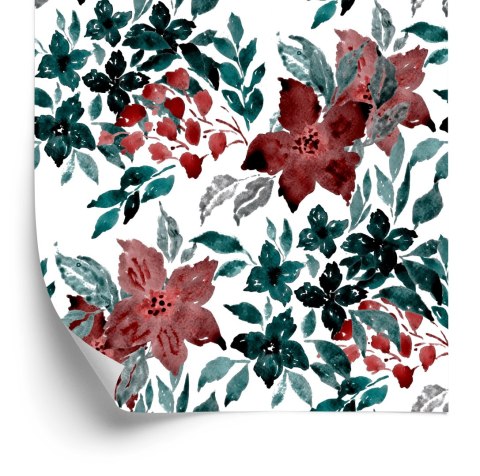 Tapeta Piękne Kwiaty Malowane Akwarelą Flizelina 53x1000 TR-190-VER-53