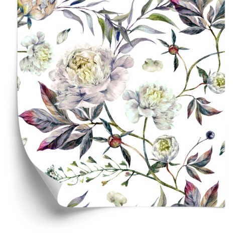 Tapeta Piękne Piwonie, Liście Vintage Flizelina 53x1000 TR-3259-VER-53