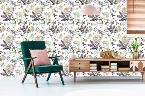 Tapeta Piękne Piwonie, Liście Vintage Flizelina 53x1000 TR-3259-VER-53