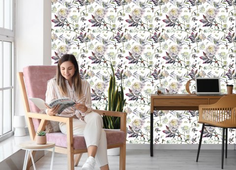 Tapeta Piękne Piwonie, Liście Vintage Flizelina 53x1000 TR-3259-VER-53