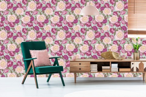 Tapeta Piękne Piwonie W Odcieniach Różu Flizelina 53x1000 TR-562-VER-53