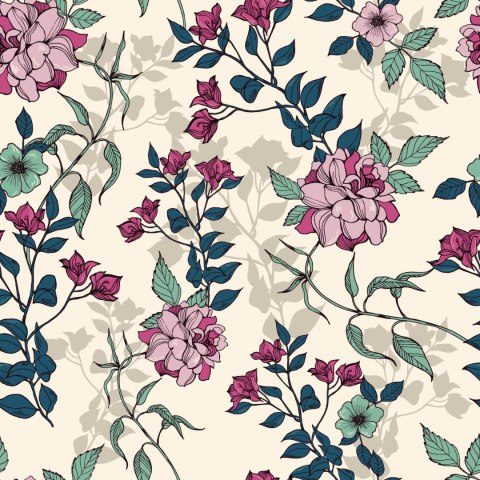 Tapeta Romantyczne Kwiaty Flizelina 53x1000 TR-3119-VER-53