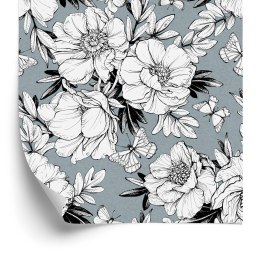 Tapeta Stylowe Kwiaty Piwonii Flizelina 53x1000 TR-105-VER-53