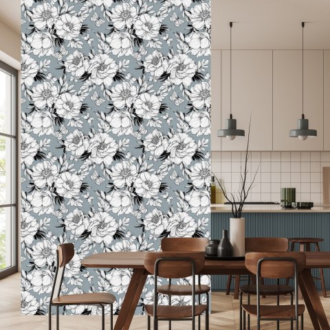 Tapeta Stylowe Kwiaty Piwonii Flizelina 53x1000 TR-105-VER-53