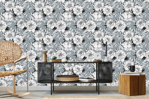 Tapeta Stylowe Kwiaty Piwonii Flizelina 53x1000 TR-105-VER-53