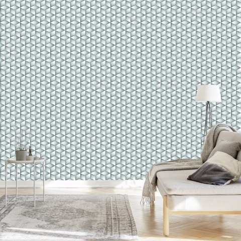 Tapeta Sześciany W Odcieniach Szarości - Efekt 3D Flizelina 53x1000 TR-55-VER-53