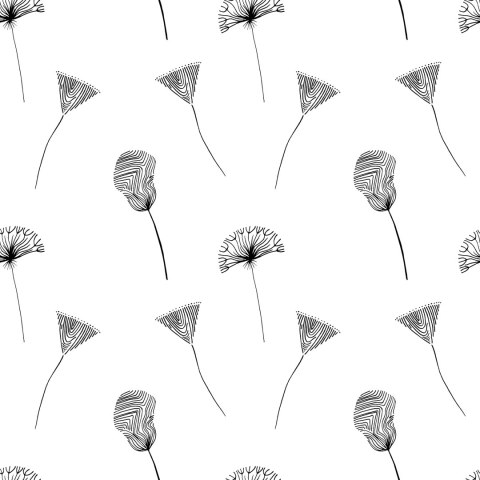 Tapeta Abstrakcyjne Kwiaty I Dmuchawce Flizelina 53x1000 TR-4099-VER-53