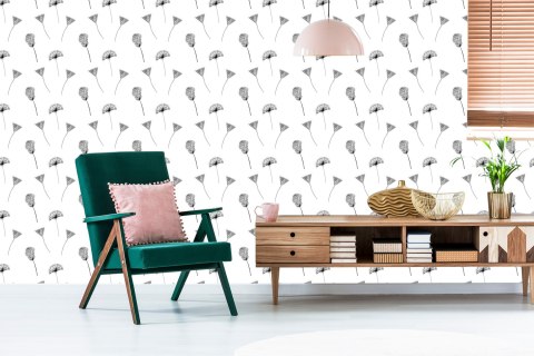 Tapeta Abstrakcyjne Kwiaty I Dmuchawce Flizelina 53x1000 TR-4099-VER-53