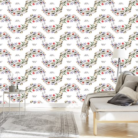 Tapeta Akwarelowy Wzór Kwiatowy Flizelina 53x1000 TR-4058-VER-53