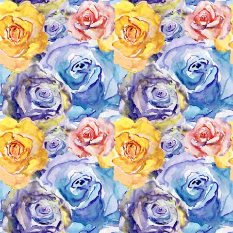 Tapeta Barwne Kwiaty Róży Flizelina 53x1000 TR-2702-VER-53