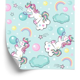 Tapeta Dla Dzieci - Bawiące Się Jednorożce Flizelina 53x1000 TR-1559-VER-53