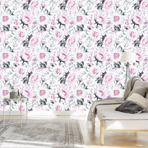 Tapeta Róże Jak Narysowane Flizelina 53x1000 TR-3447-VER-53