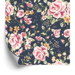 Tapeta Róże Pomarańczowe Kwiaty Flizelina 53x1000 TR-1729-VER-53