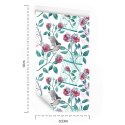 Tapeta Róże Ptaki Klatki Flizelina 53x1000 TR-2758-VER-53