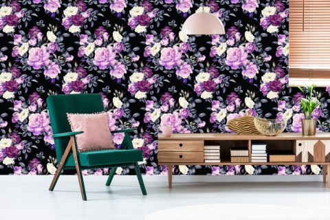 Tapeta Róże W Ciemnej Kolorystyce Flizelina 53x1000 TR-3057-VER-53