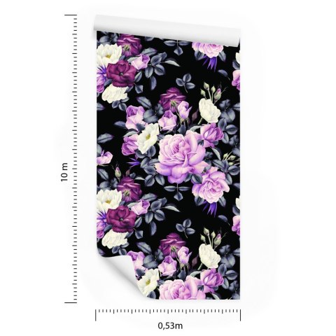 Tapeta Róże W Ciemnej Kolorystyce Flizelina 53x1000 TR-3057-VER-53