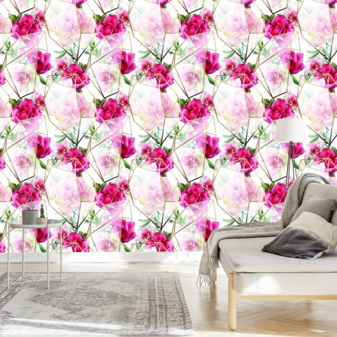 Tapeta Róże W Nowoczesnej Kompozycji Flizelina 53x1000 TR-2487-VER-53