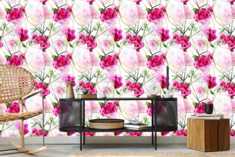 Tapeta Róże W Nowoczesnej Kompozycji Flizelina 53x1000 TR-2487-VER-53